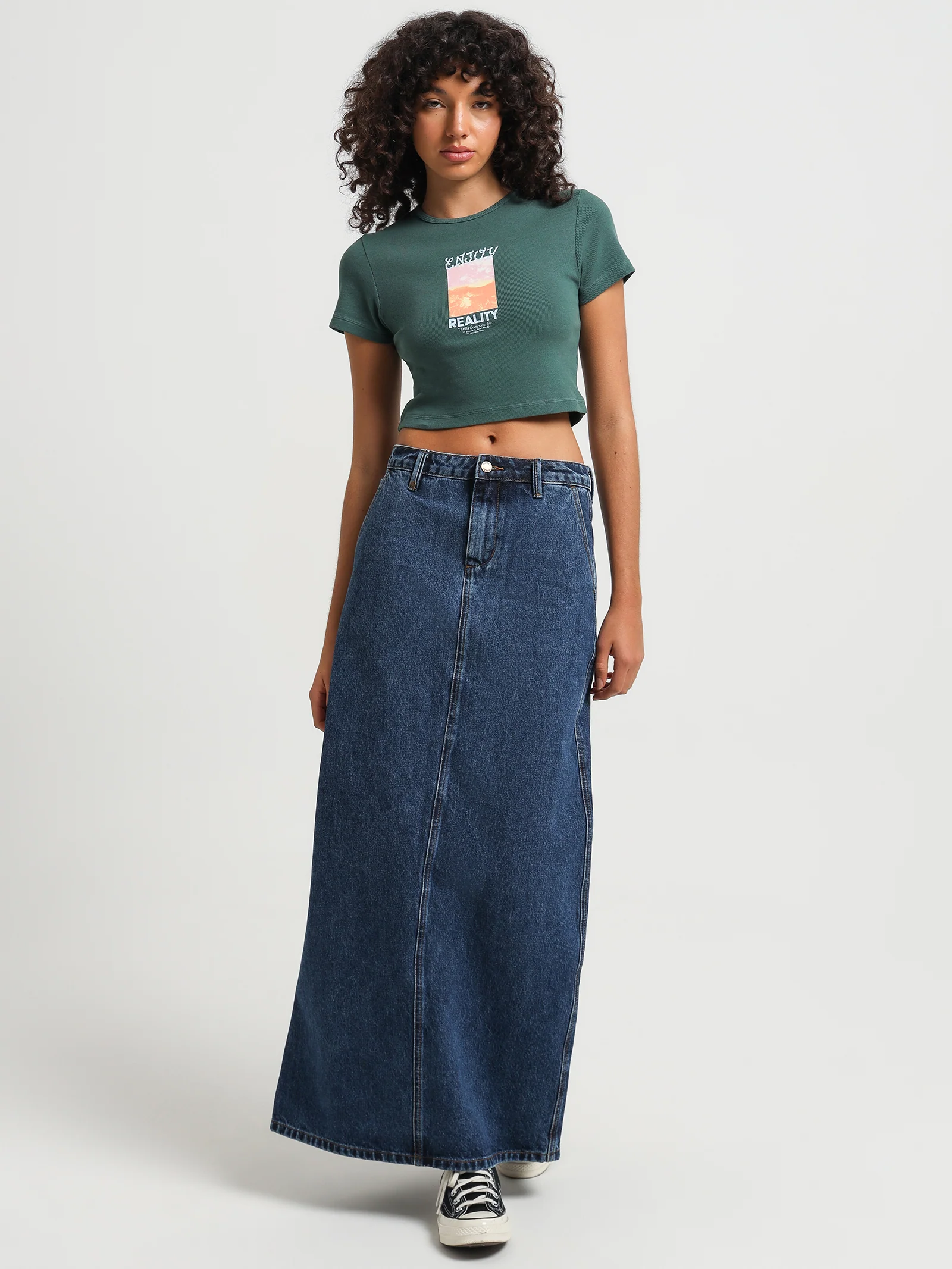 Mushroom Reality Baby Crop T-Shirt