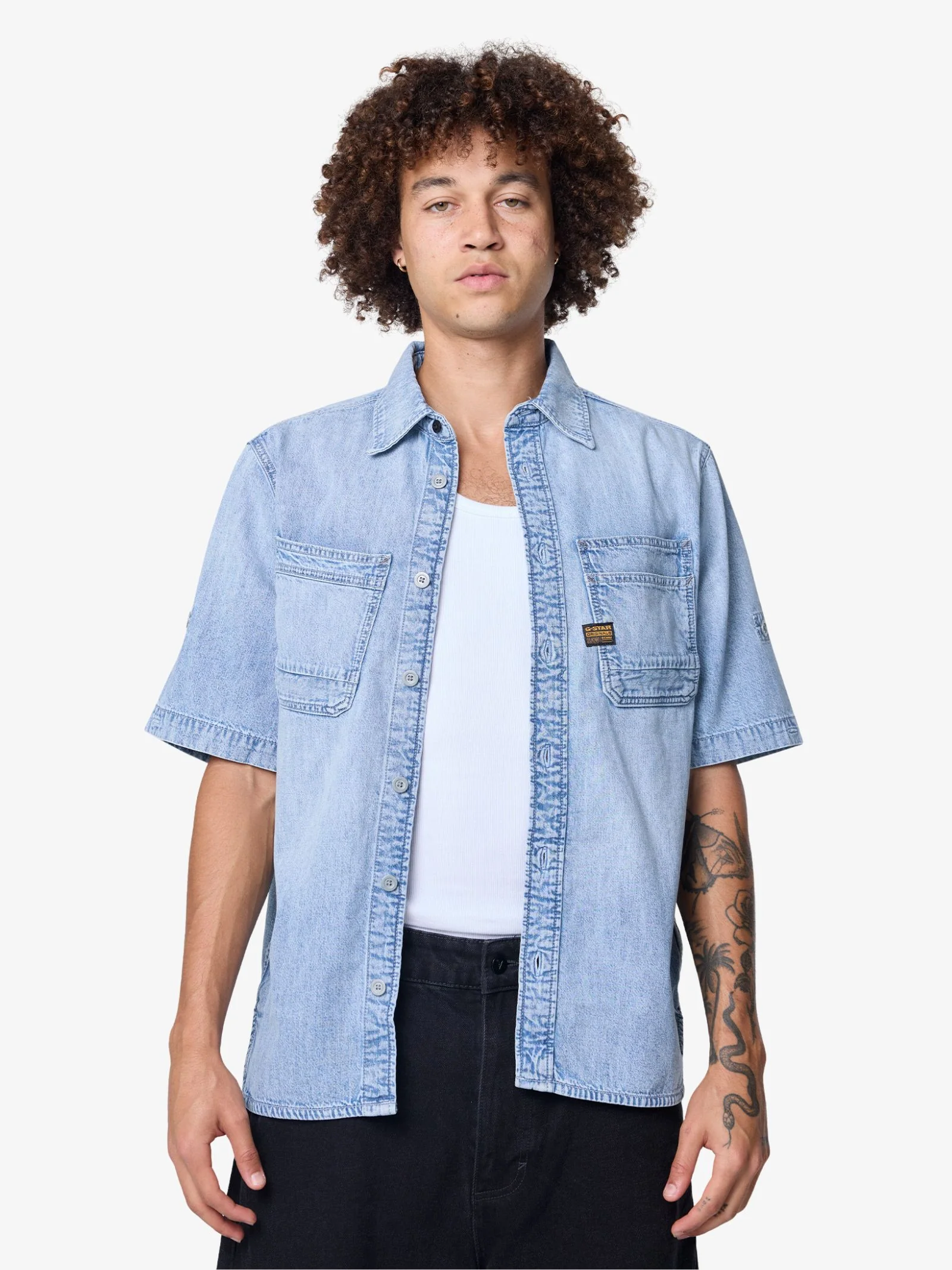 Slanted Double Pocket Shirt