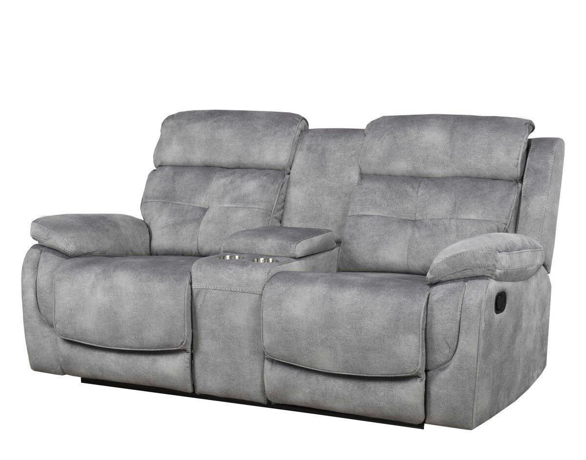 Brassex Sofa Recliner Sofa, Grey
