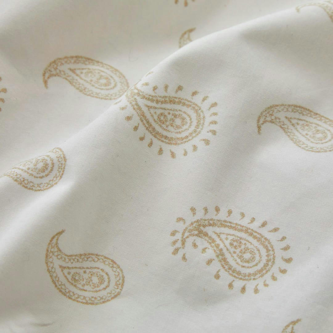 FN SARI ECUME - Housse de couette en percale de coton organic  200x200 cm sable