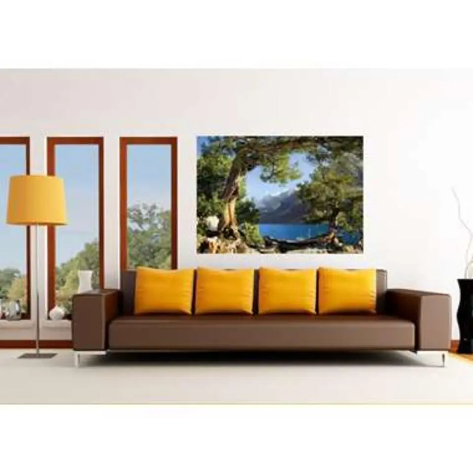 Sanders & Sanders fotowand - berglandschap - groen, blauw en grijs