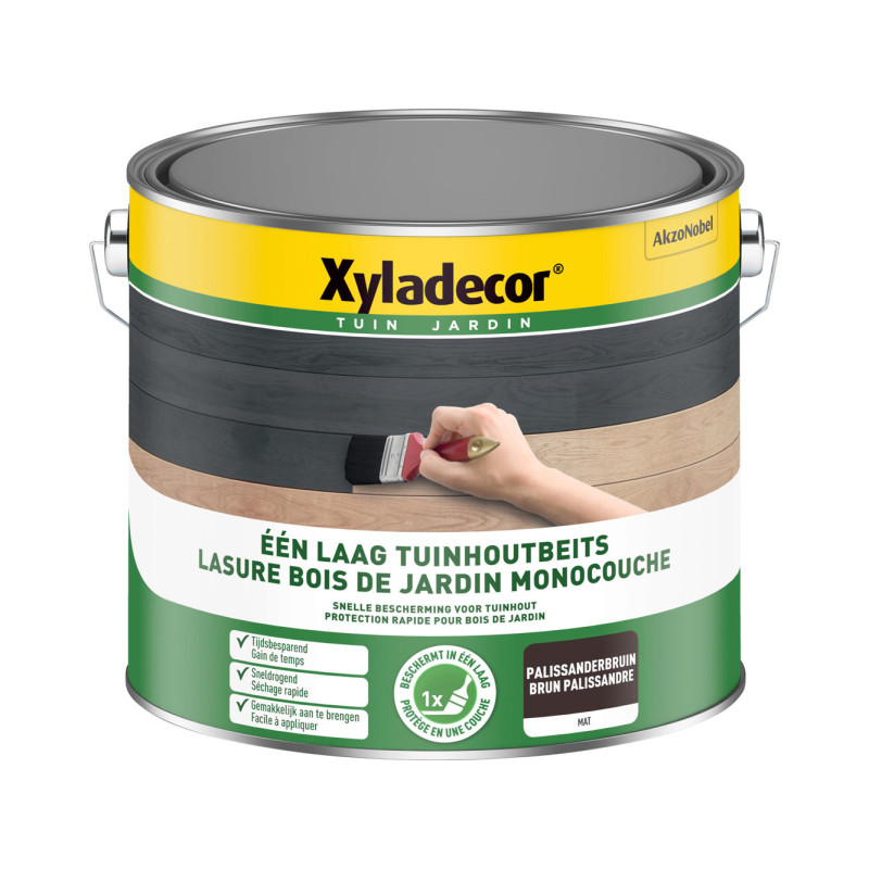 Lasure pour bois de jardin monocouche palissandre 2,5 L XYLADECOR
