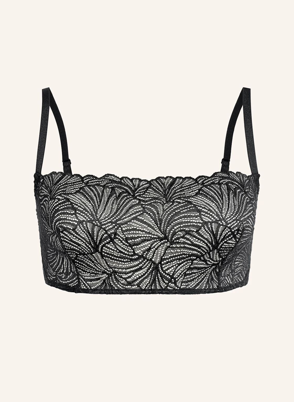 erlich textil Fluid Lace Spitzen Bandeau Bralette bügellos mit Polyamid - verstellbare Träger