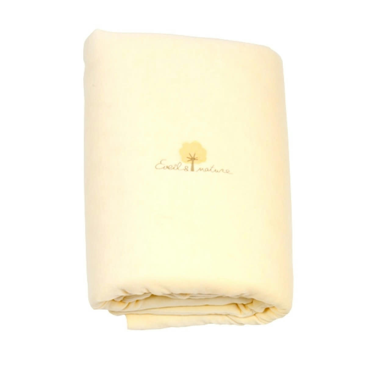 GAMME BIO UNIS - Edredon velours 100x140 cm Coton bio Jaune