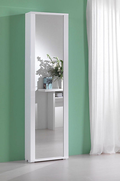 Colonne Multi-Usage Blanc Effet Bois H 182Cm