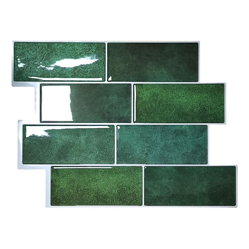 DEKORFLIS PEEL & STICK SUBWAY 29,4X21,4CM MØRKEGRØNN