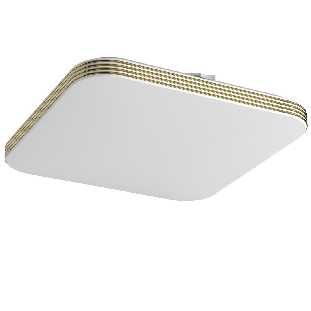Plafon Dabarkwadratowy biało-złoty LED 1x17W 33cm 1530lm IP44 Eko-Light