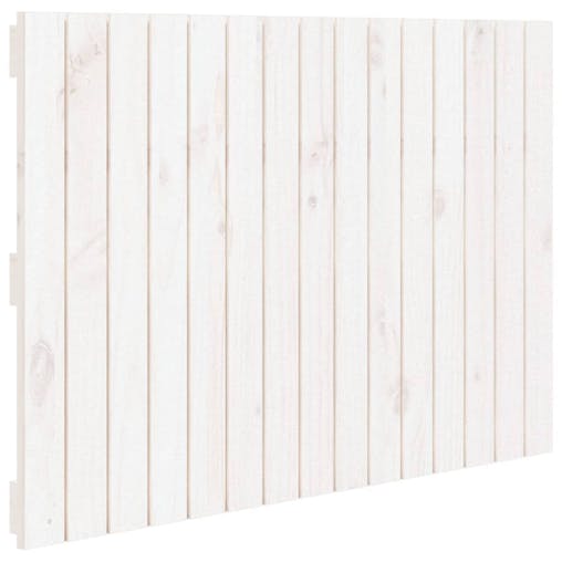 NNEVL Wall Headboard White 95.5x3x60 cm Solid Wood Pine