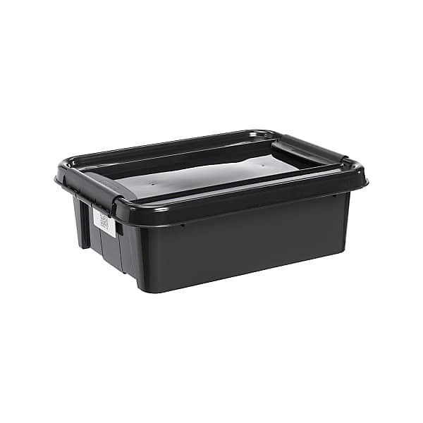 Boîte Empilable noire 21 litres en plastique recyclé