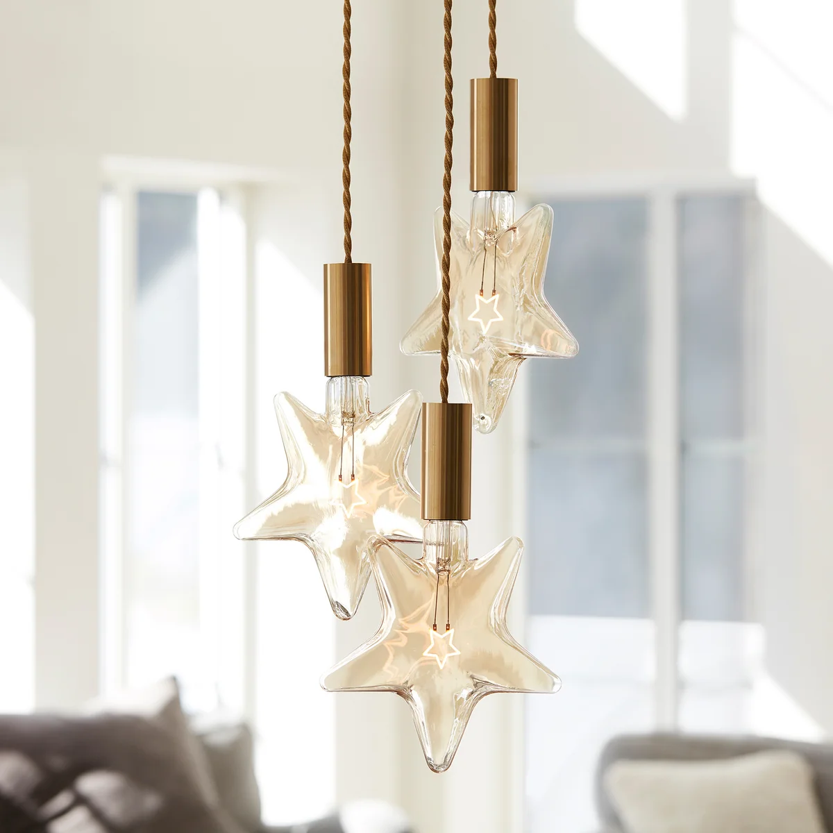NUD Collection - LED Star Stella, E 27 / 1,1 W, gold Amber, dimmbar