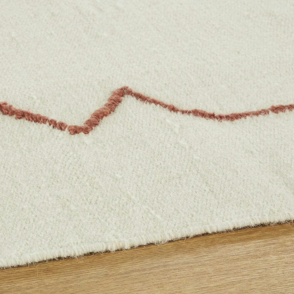 AMENZU - Tapis style berbère en laine, coton et bambou bleu 140x200