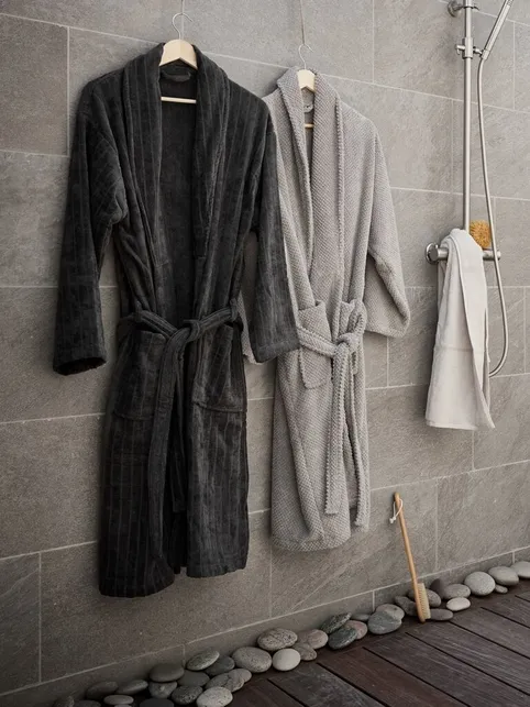 Badekåbe TOLLARP L/XL antracitgrå KRONBORG