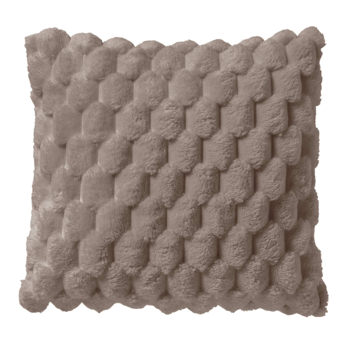 VIVA - sierkussen 45x45 cm - superzacht - 100% gerecycled - Driftwood - taupe