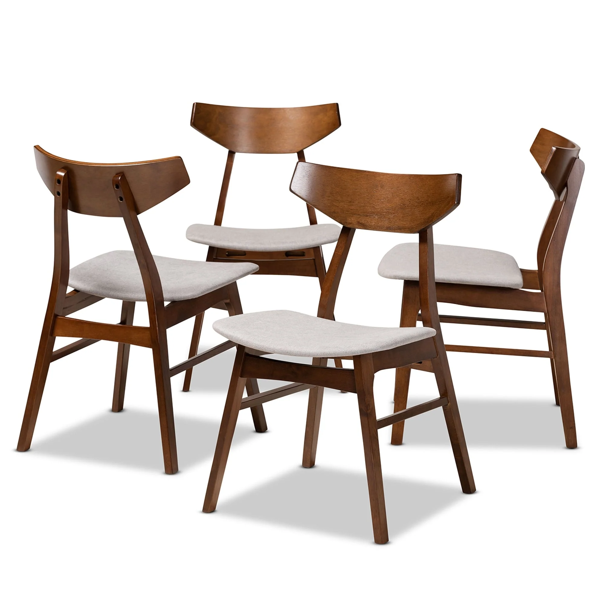 Danica Mid-Century Modern Transitional 4-Piece Dining Chair Set