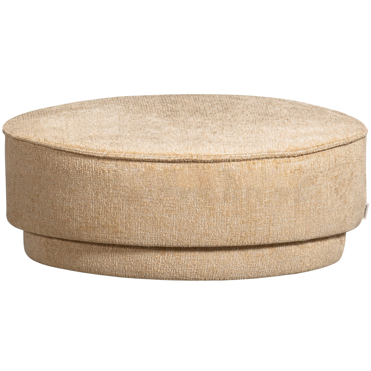 vtwonen poef Pearl - Chenille - Butter Melange - 28xØ80