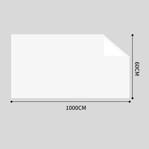 SOGA 2X 60cm x 1000cm Clear Dry Erase Whiteboard Wall Sticker