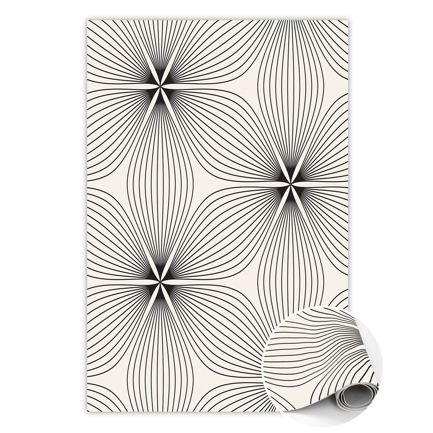 Modny winylowy dywan Florystyczne linie 60 x 90 cm