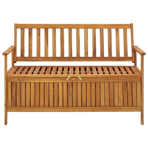 NNEVL Garden Storage Bench 120 cm Solid Acacia Wood