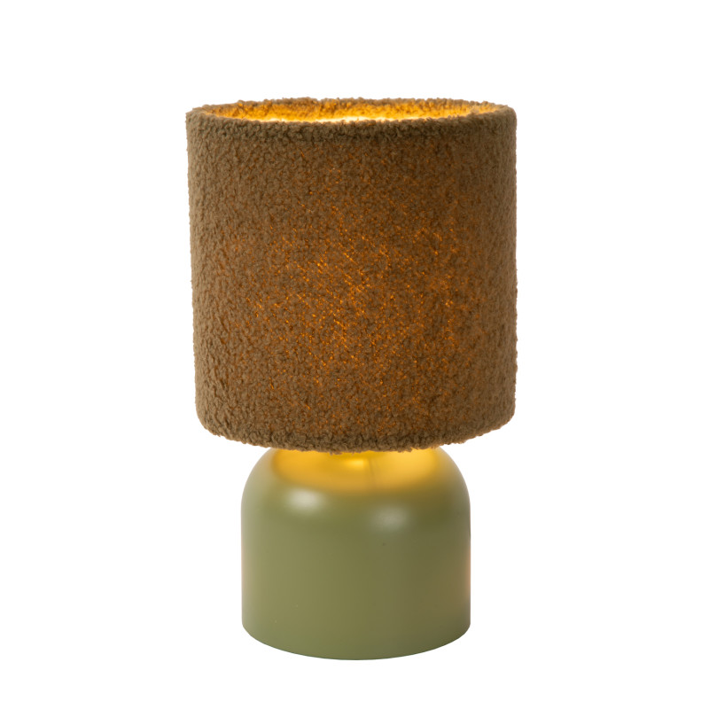 Lampe de table Woolly verte E14 40 W LUCIDE