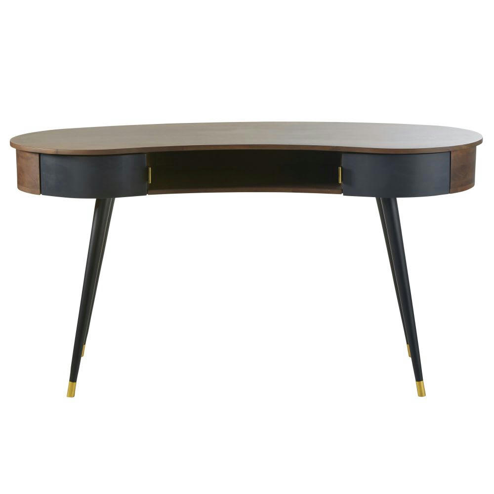 Sterling - Bureau vintage 2 tiroirs en métal noir