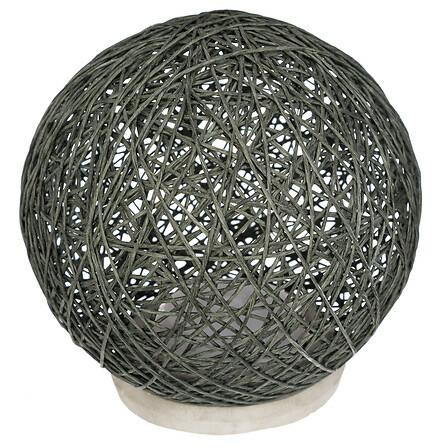 LAMPA LED śr. 18,5 cm szara Z CEMENTU I SZNURKA na baterie