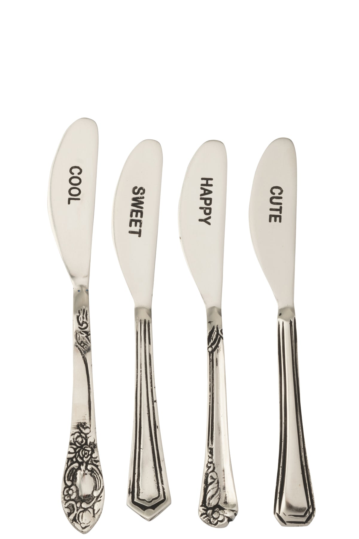 J-Line bestek Messing - brass - zilver - doos van 4