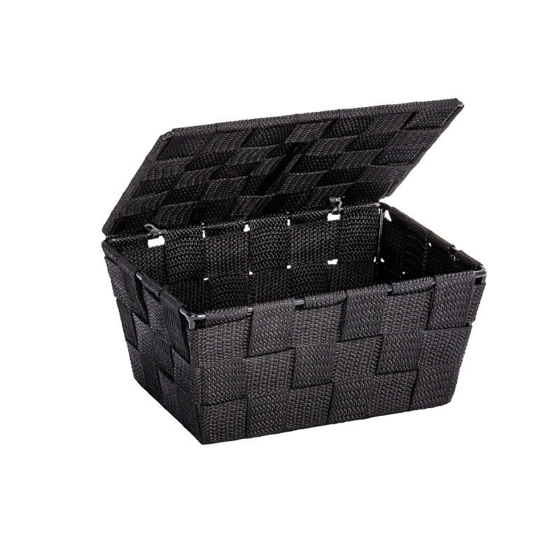 Box de rangement avec couvercle Adria noir WENKO