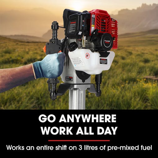 NNEMB 52cc 2-Stroke Petrol Post Driver with Carry Case & 2 Drive Sockets