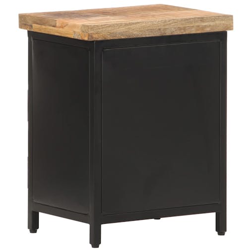 NNEVL Bedside Cabinet 40x30x52 cm Rough Mango Wood