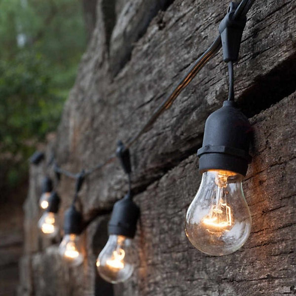 Guirlande Guinguette LED 15M IP65 pour 15 Ampoules E27 Suspendues (non fournies) - SILAMP