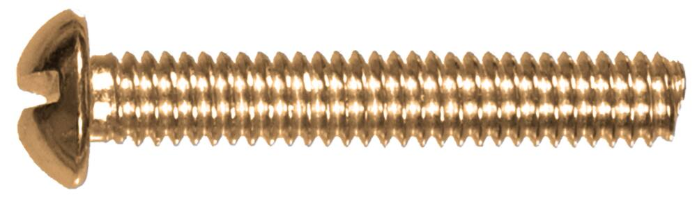 Hillman Round Head Slotted Machine Screws, Brass, Assorted Sizes