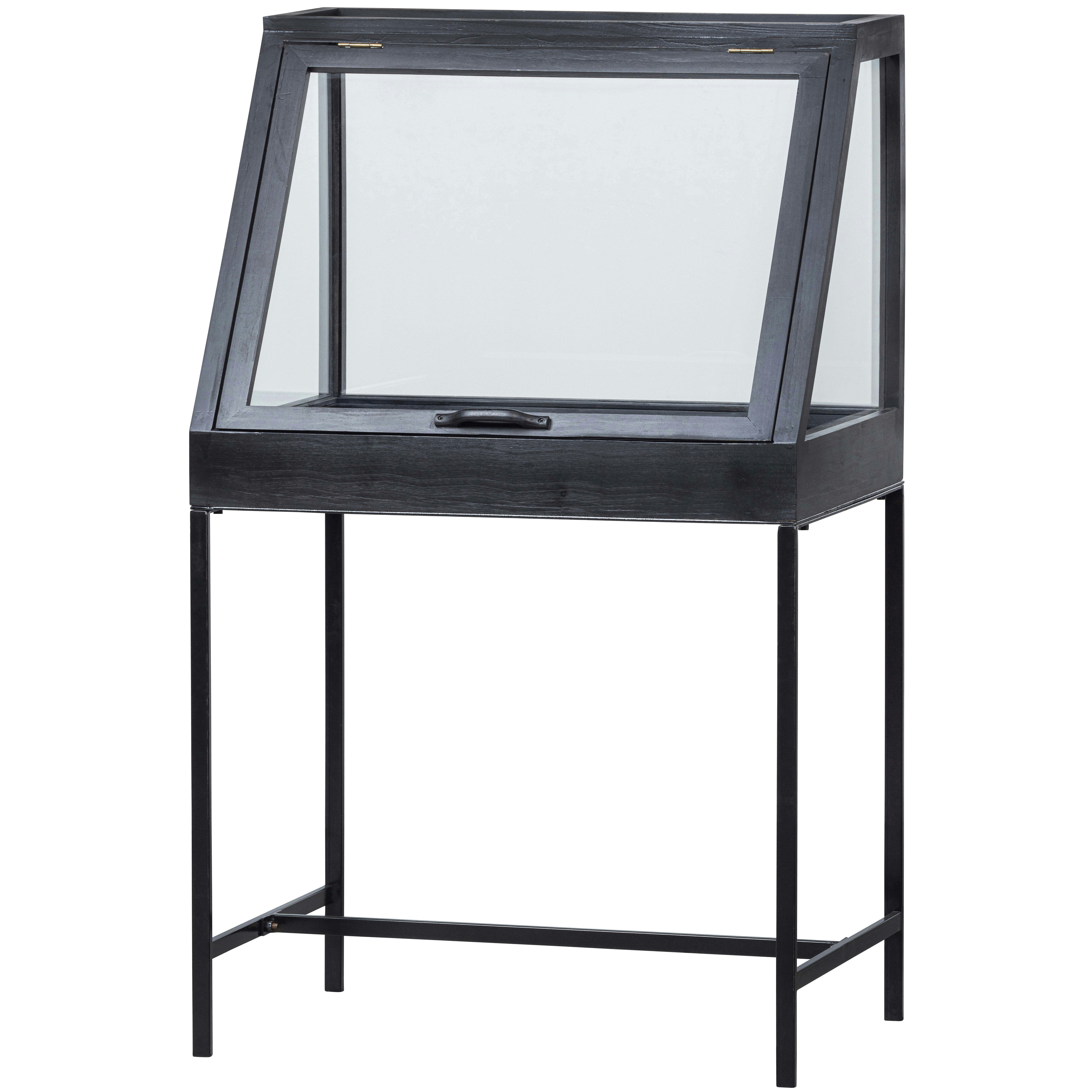 DIDO - Vitrine noir avec verre de sécurité