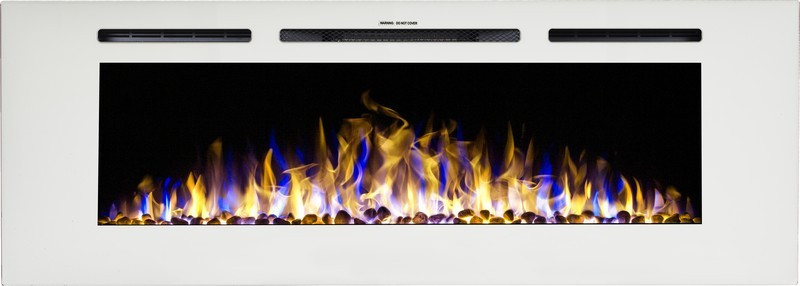 Majestic 65" Biały- Kominek Elektryczny Led ŚciennyAflamo