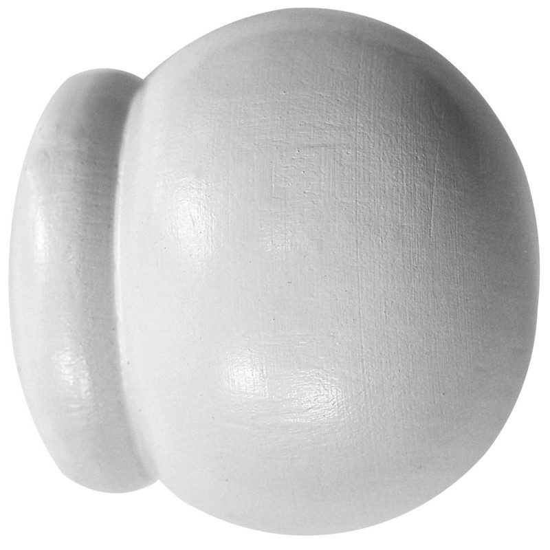 Embout à emboiter bois blanc Ø 28 mm 2 pièces