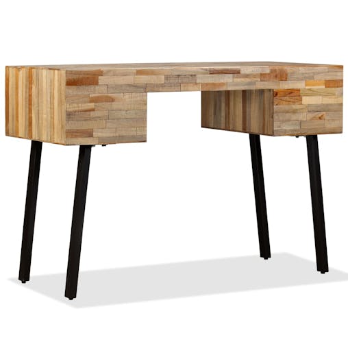 NNEVL Writing Desk 110x50x76 cm Solid Reclaimed Teak