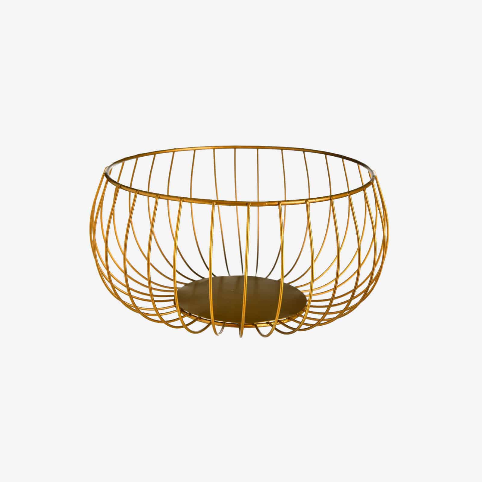 Aufbewahrungskorb Gold, ⌀ 26 cm, H 125 mm
