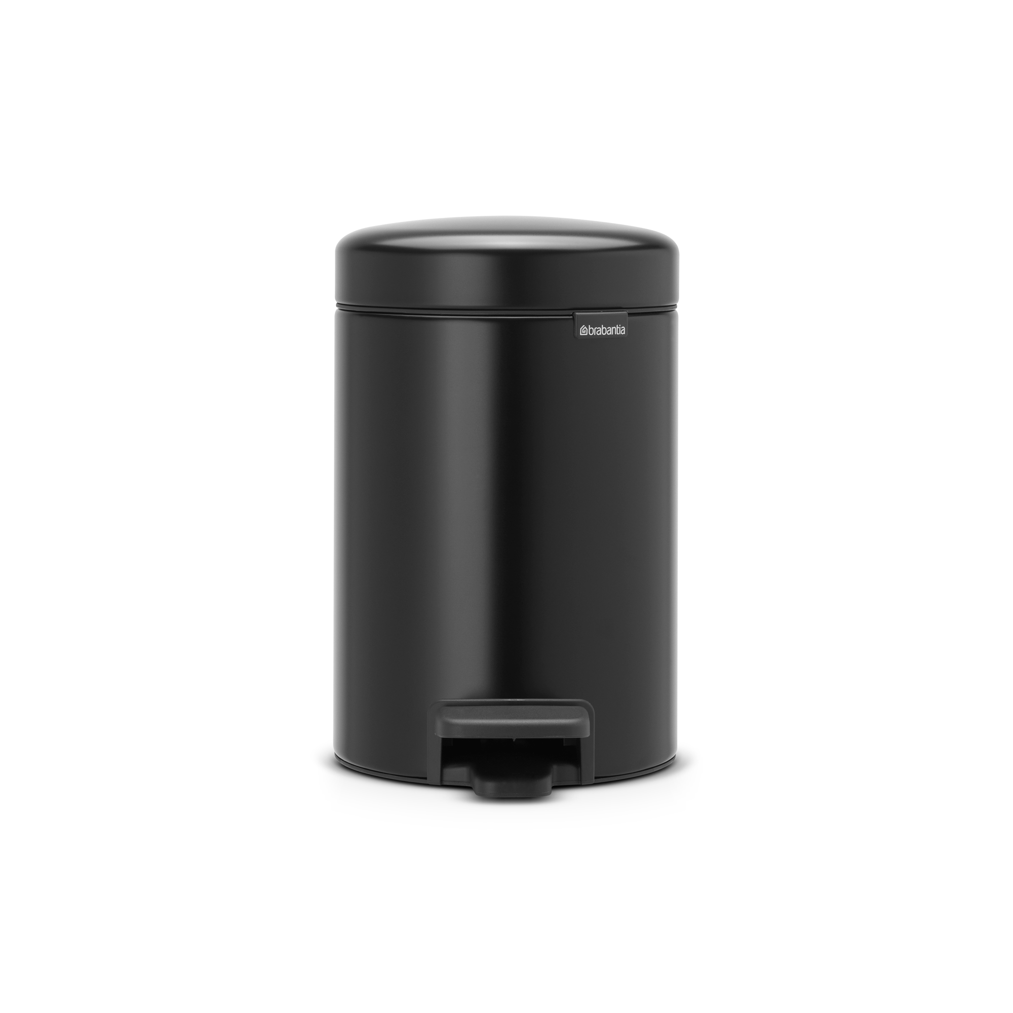 Brabantia NewIcon Pedaalemmer, 3 liter, kunststof binnenemmer - Matt Black