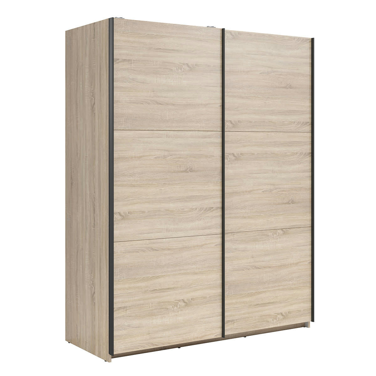 - Armoire 2 portes L153 x H195 cm panneaux agglomérés naturel