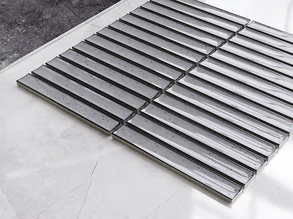 Mosaïque sur résille pour salle de bain et cuisine en céramique 29.6 cm x 30 cm - Grey piano
