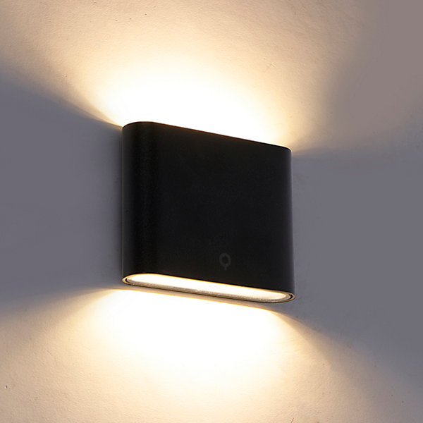 Applique murale extérieure moderne noire 11,5 cm avec LED IP65 - Batt