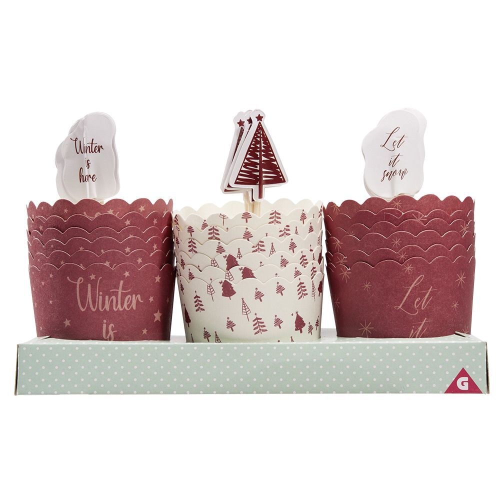 Caissette à gâteau avec décoration x18