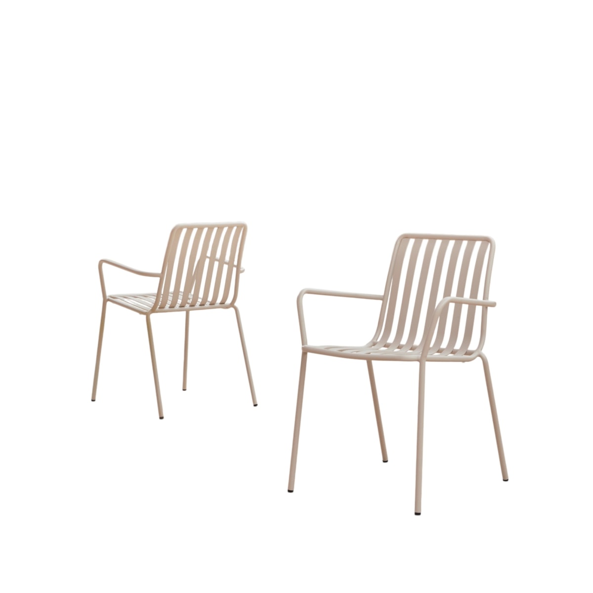 Tikamoon Metalen leunstoel in crèmekleur - Beige