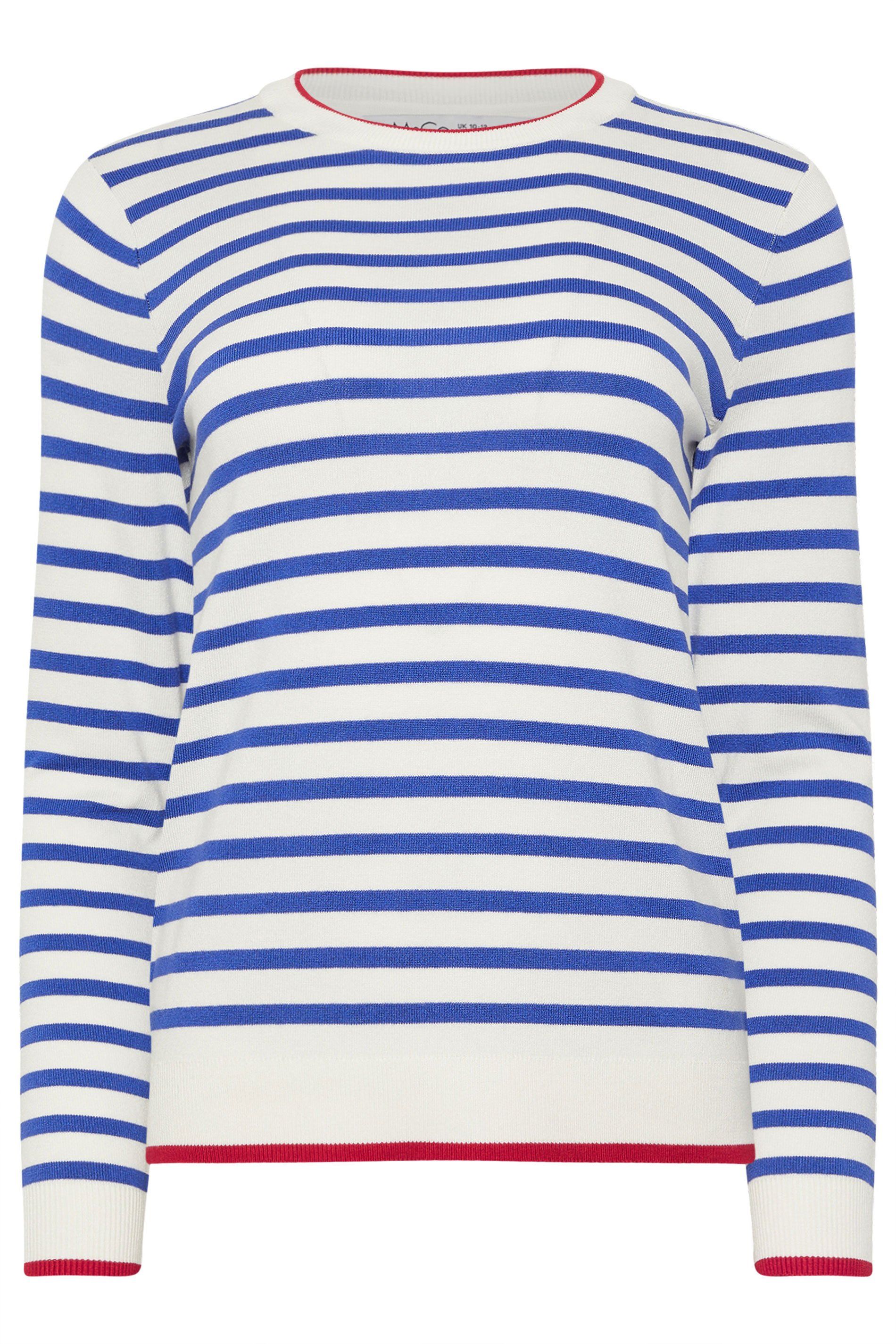 M&Co Stripe Crew Neck Jumper