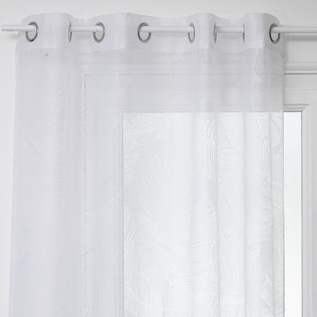 Cortina folhas branca 140x240cm