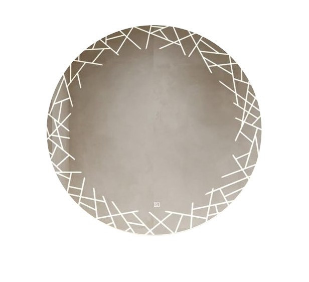 Lustro Okrągłe Led Fi60Cm Wzór