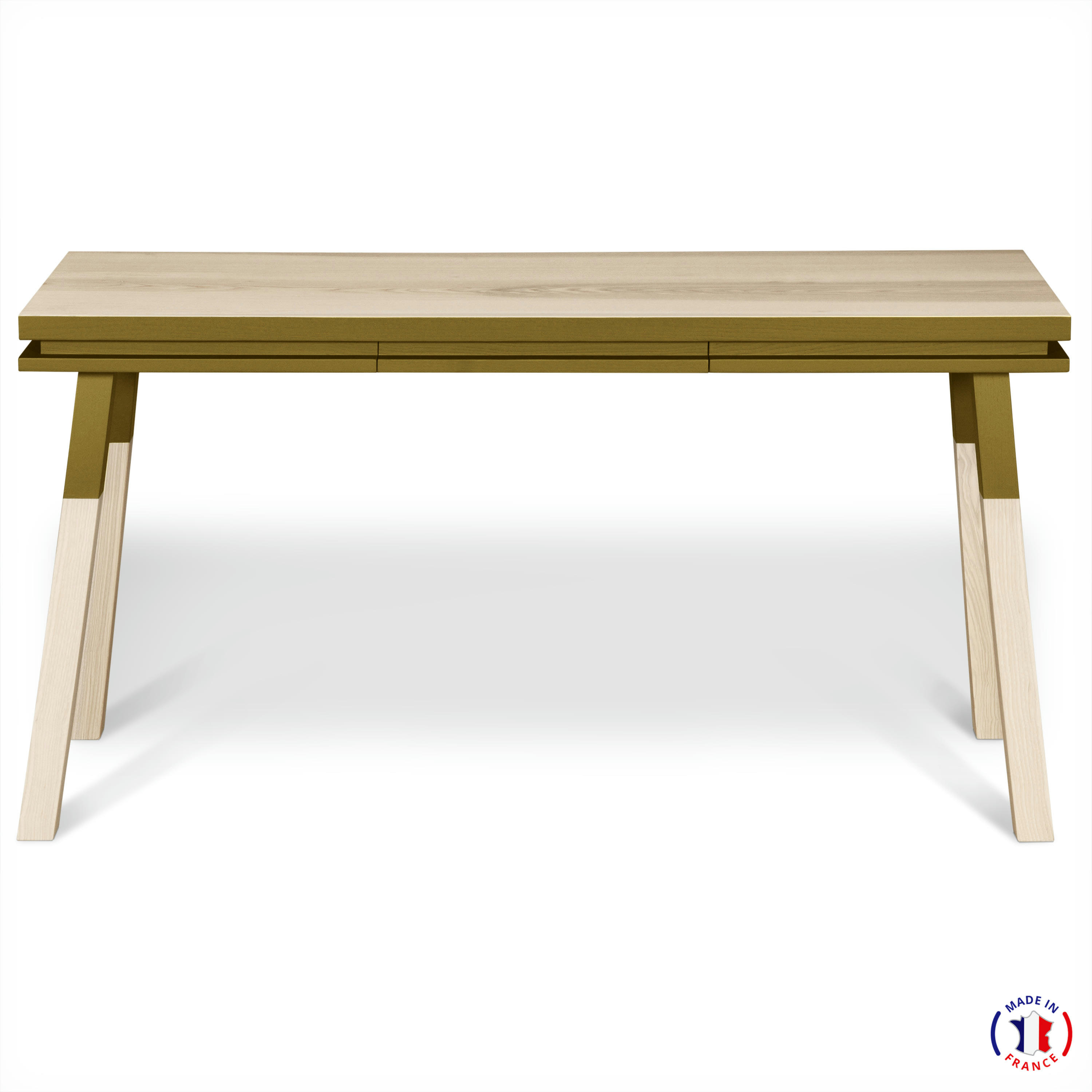 EGEE - Bureau Console rectangulaire 140 cm, 100% frêne massif