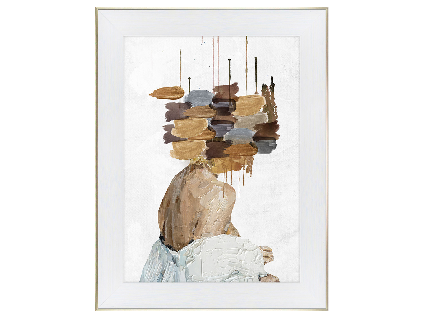 Obraz w ramie Woman With Artistic Head 64x84 cm