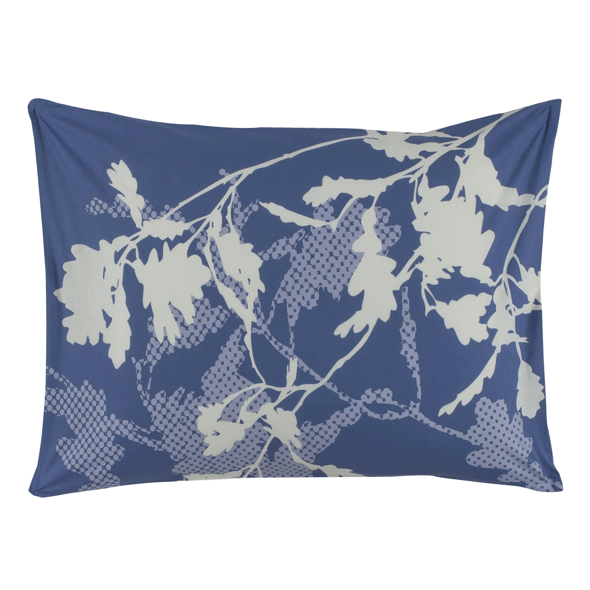 SHERWOOD - Taie d'oreiller imprimée en coton bleu 50x75