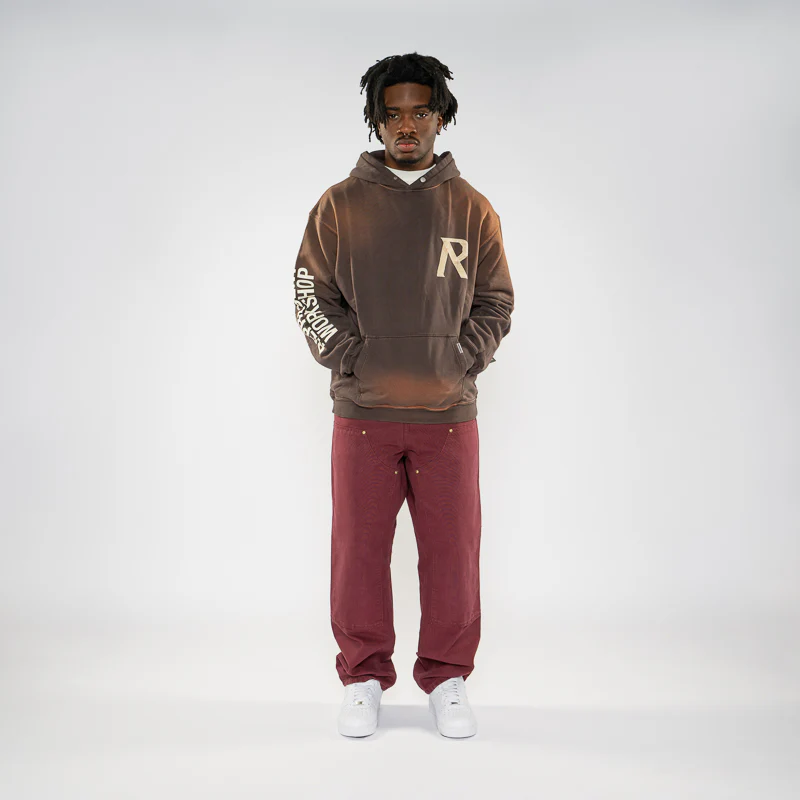 Represent Masking Tape Initial Hoodie - Cedar