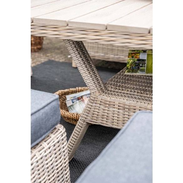 Loungesessel, »Milwaukee«, LxBxH: 126,5x126,5x70 cm, vintage willow